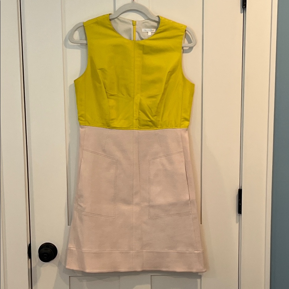 PAULE KA Yellow and Pink Mini Dress
